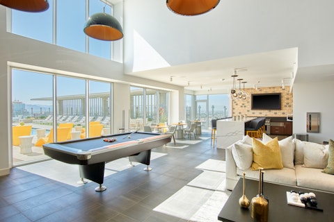 Challenge your neighbours to a game of billiards in the shared lounge