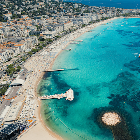 Spend days on the beach in Cannes