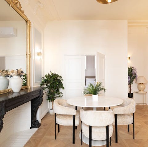 Set the table for an atmospheric evening meal in