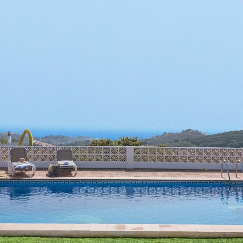 Gaze out towards the sea from the pool and terrace