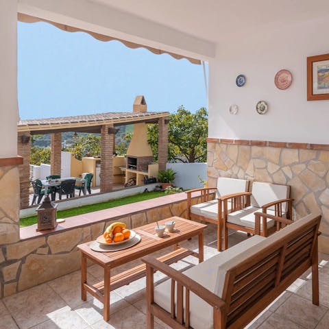 Enjoy your morning brew out in the sun on the terrace