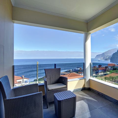 Sip your morning coffee from the secluded balcony terrace