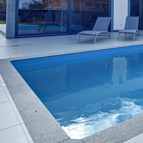 Cool off from the Madeira sunshine with a dip in the private swimming pool