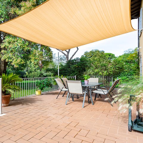 Enjoy total relaxation on the terrace after a day of exploring