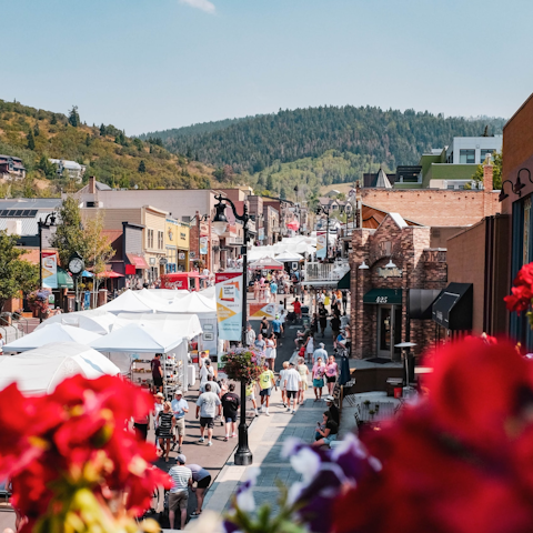 Explore the historic Main Street of Park City, just a twelve-minute drive away