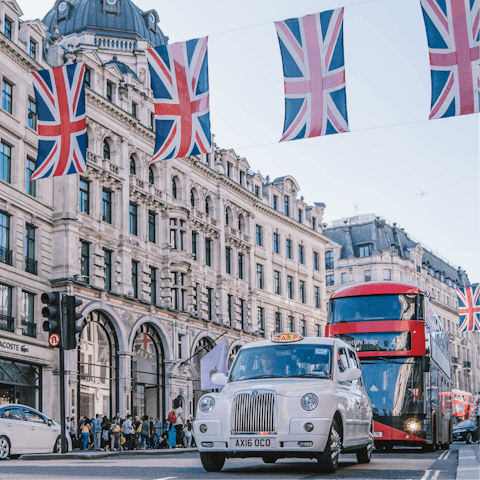 Enjoy a shopping spree on Oxford Street – just a short stroll away