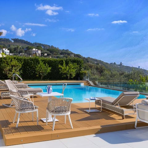 Cool off from the Sorrento sunshine in the private pool
