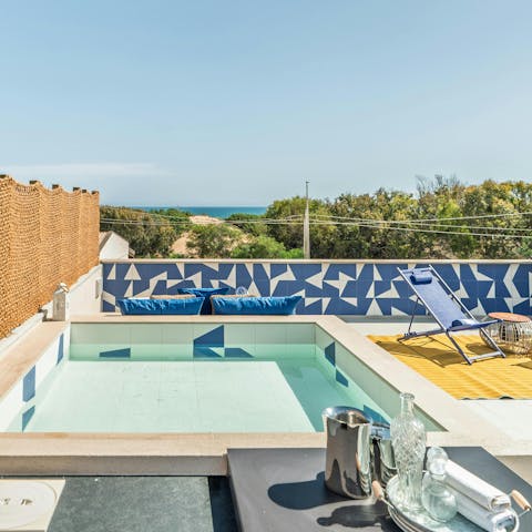 Enjoy refreshing dips and beautiful views from the terrace