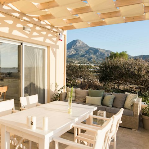 Light the barbecue and savour sunset drinks on the terrace
