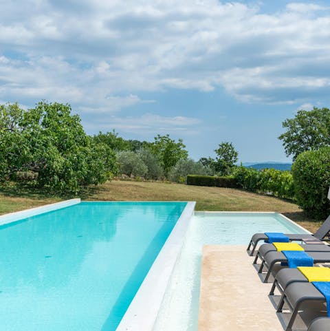 Cool off from the sun with a dip in the pool