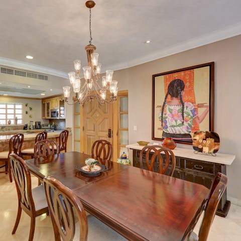Light the barbecue and gather around the dining table for magical evenings