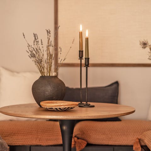 Enjoy a romantic glass of Spanish wine in this cosy nook