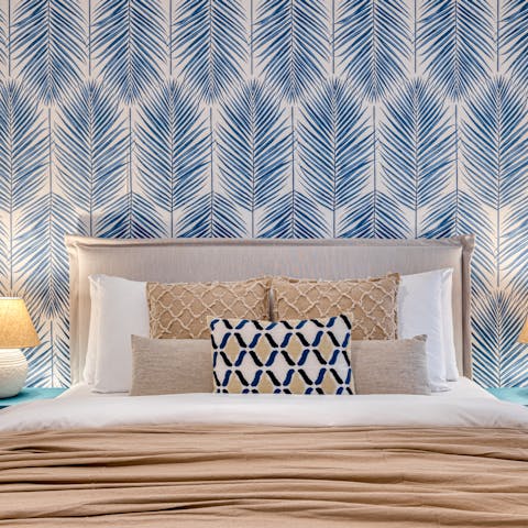 Wake up in the beautifully dressed bed feeling rested and ready for another day of Athens sightseeing