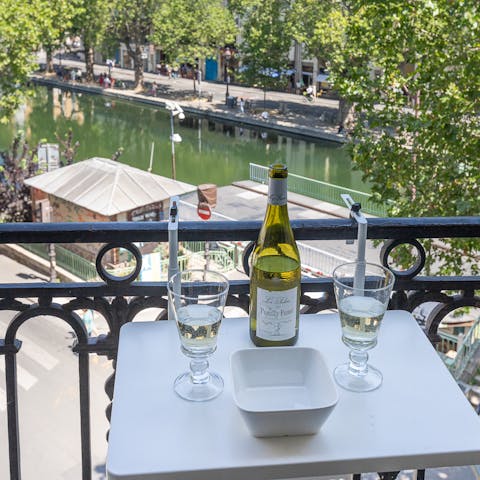 Overlook tranquil canal views from your private balcony