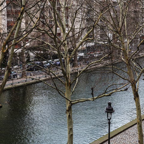Overlook tranquil canal views from your private balcony