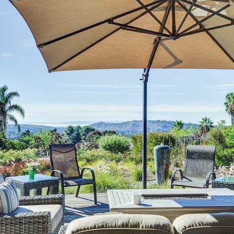 Begin your day with a coffee and beautiful views