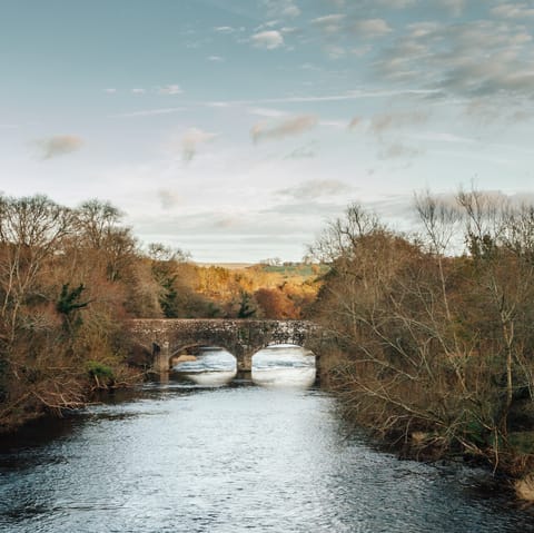 Stay in The Brecon Beacons National Park, right on the Grwyne Fawr river