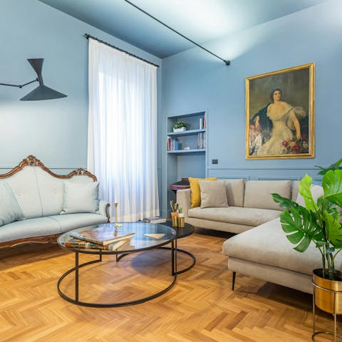 Relax in style in the welcoming living room