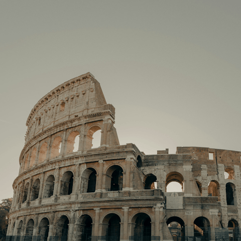 The Colosseum and Roman Forum are a quick fifteen minute walk away