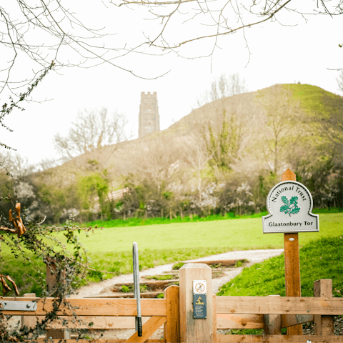 Climb to the top of Glastonbury Tor, twenty minutes by car