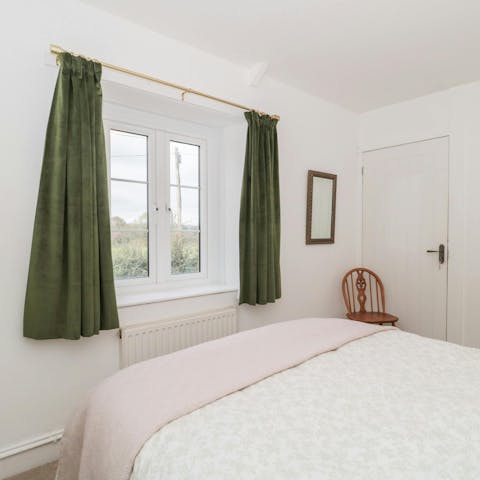 Wake up each morning to countryside views
