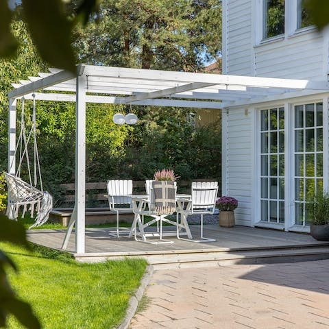 Gather on the terrace for an alfresco feast freshly cooked on the barbecue