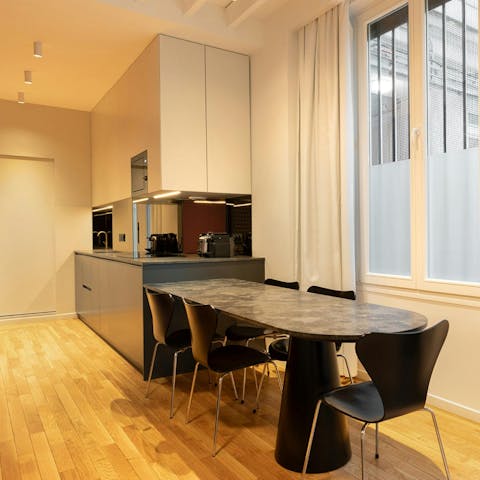 Gather around the dining table in the evenings