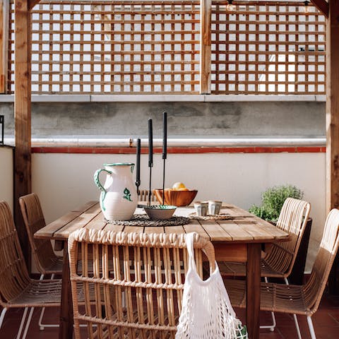 Enjoy Spanish tortillas alfresco for breakfast