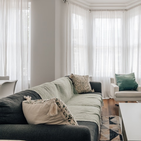 Lounge on the comfy sofas after a busy day on your feet