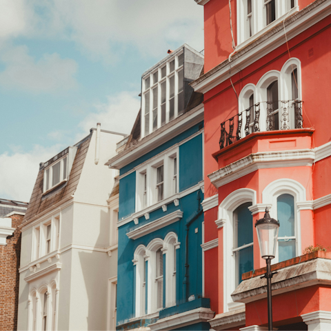 Take a short tube ride to the colourful streets of Notting Hill