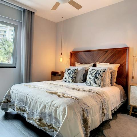 Wake up feeling restored in the cosy bedroom and get ready for another day of island adventures