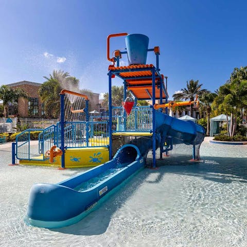 Make use of the resort's shared splash park