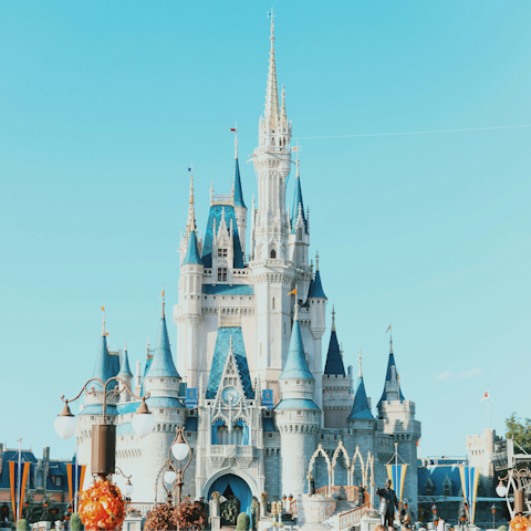 Head to Disney, just a seventeen-minute drive away