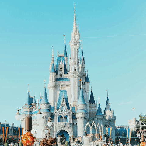 Head to Disney, just a seventeen-minute drive away