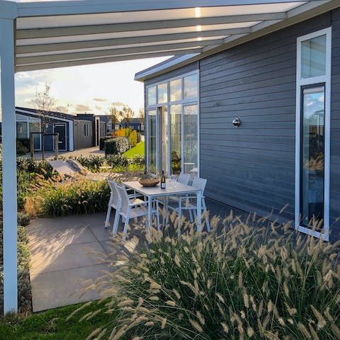 Look forward to alfresco dining on your covered terrace
