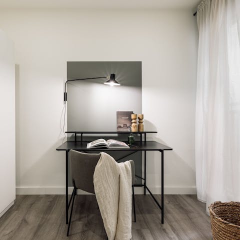 Catch up on work in the handy separate office