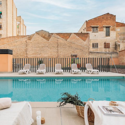Soak up the Spanish sun from in or beside the communal pool