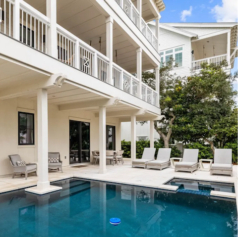 Soak up the Florida sunshine lying by the private pool