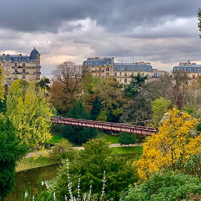 Enjoy a refreshing stroll through nearby Parc des Buttes-Chaumont