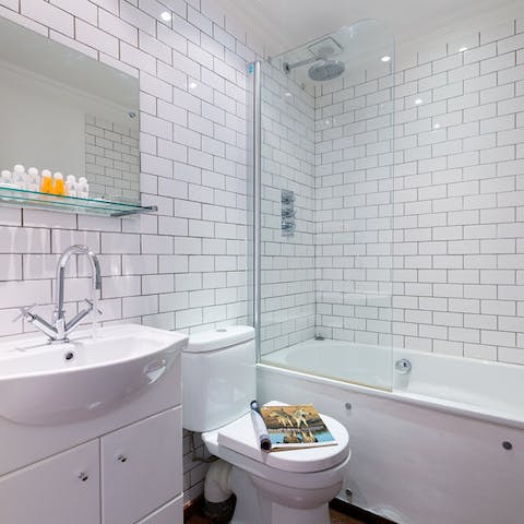 The modern and clean bathroom