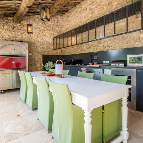 Cook up an alfresco feast in the outdoor kitchen