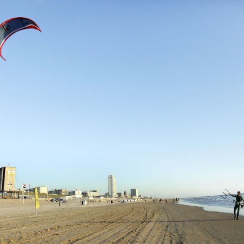 Head to Zandvoort Beach, just a ten-minute walk away