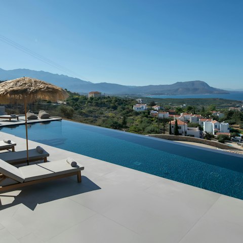 Cool off from the Cretan sun in the infinity pool