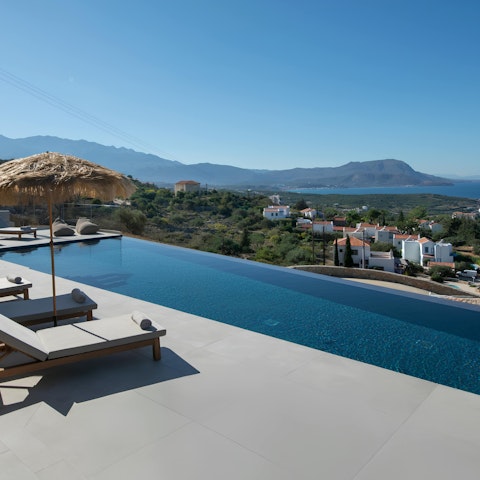 Cool off from the Cretan sun in the infinity pool