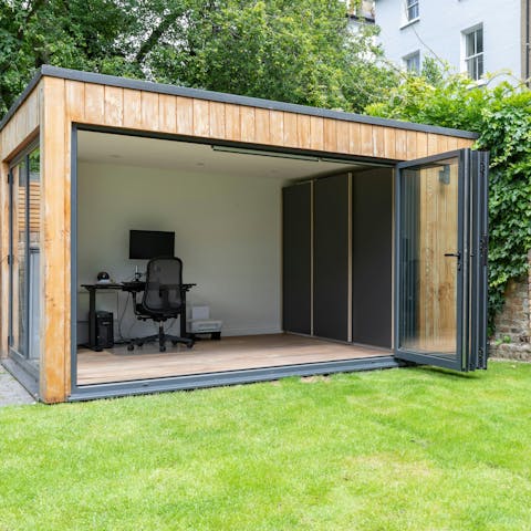 Work from home in the garden studio