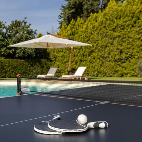 Get some fierce competition going on the shared ping-pong table