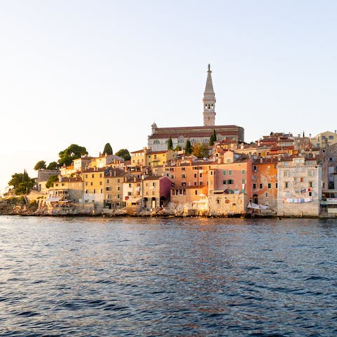 Drive eighteen minutes to beautiful Rovinj