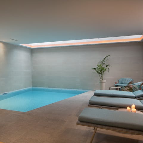 Swim in the indoor pool before enjoying the sauna