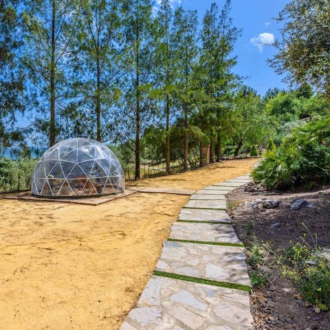 Roam around the peaceful setting of the Mediterranean gardens
