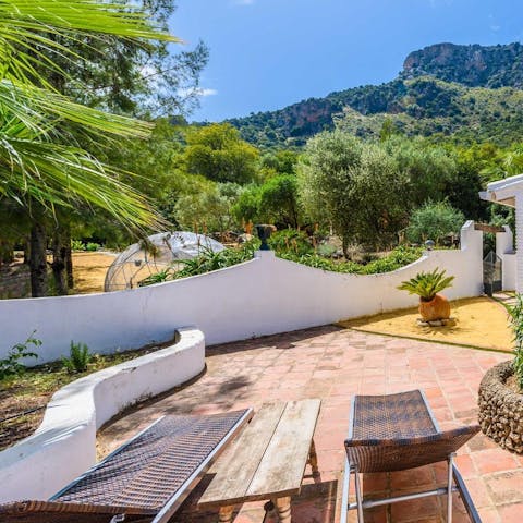Soak up the Andalusian sunshine on the loungers
